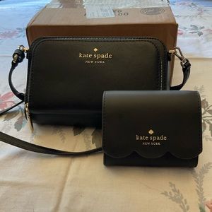 NWOT Kate Spade Camera Bag and Scallop Edge Wallet